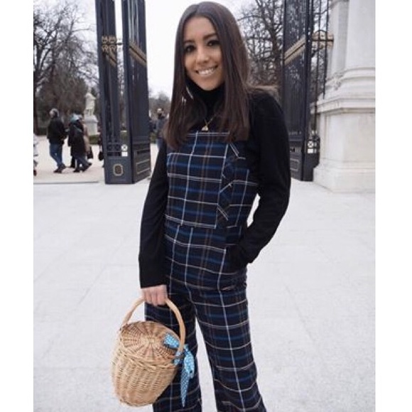 Zara Pants - NWT Zara plaid dungarees check jumpsuit S